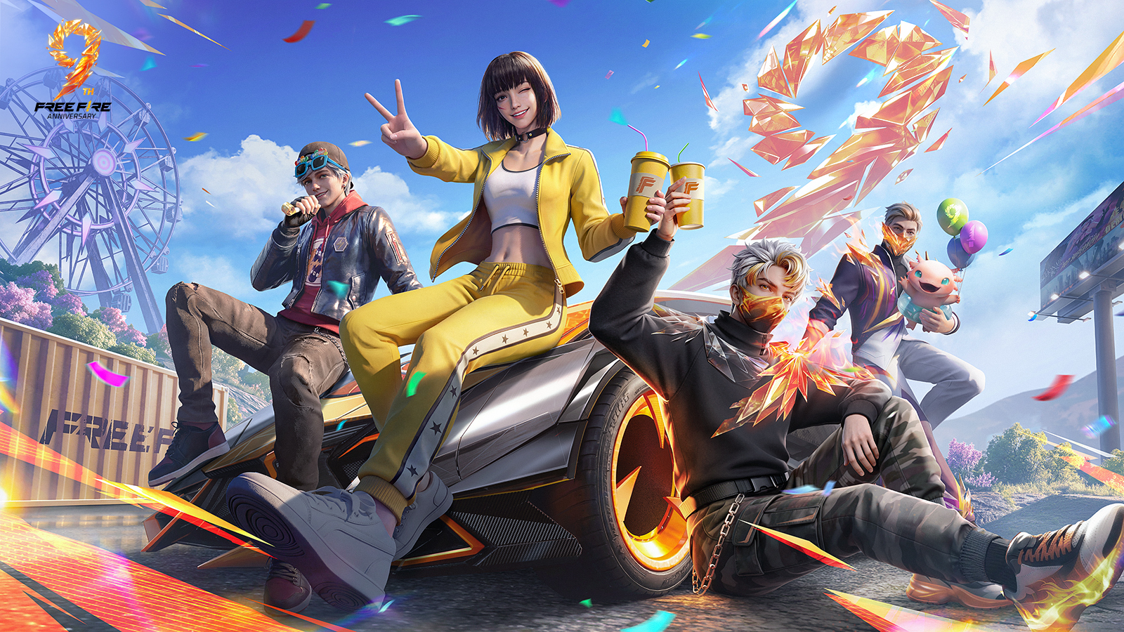 شخصیتهای بازی فری فایر - آرت رسمی سالگرد Free Fire