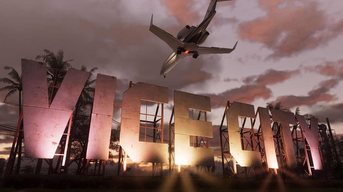 تصویری از محیط بازی GTA VI در وایس سیتی
